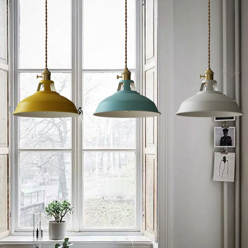 Inomhus Hengende Pastellampe i Metall – Retro Design