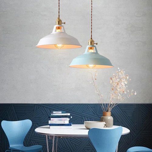 Inomhus Hengende Pastellampe i Metall – Retro Design