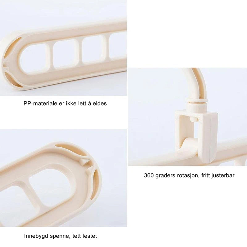 Roterbare Kleshengere - 9 Hull | Platsbesparande Design