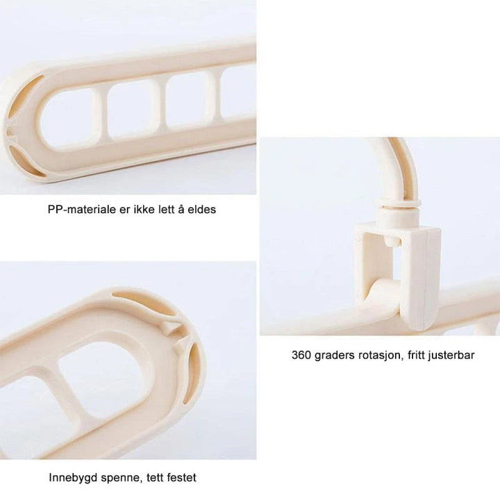 Roterbare Kleshengere - 9 Hull | Platsbesparande Design