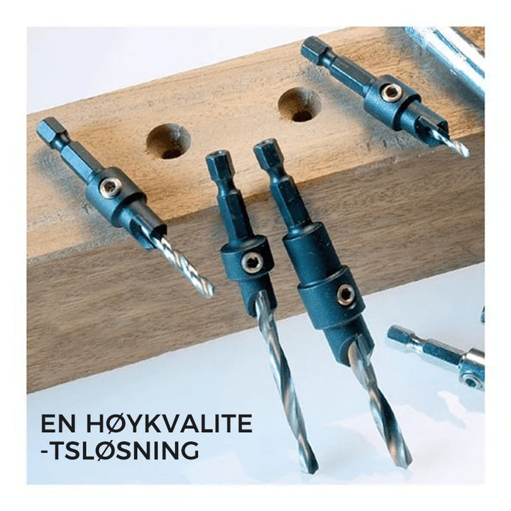 Premium HSS Forsenkningsbor-Set - Profesjonell Borverktöy