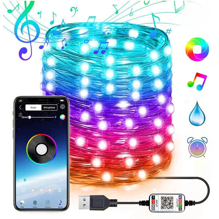 Smart LED Jule-lyslenke - Programmerbar &amp; App-styrt