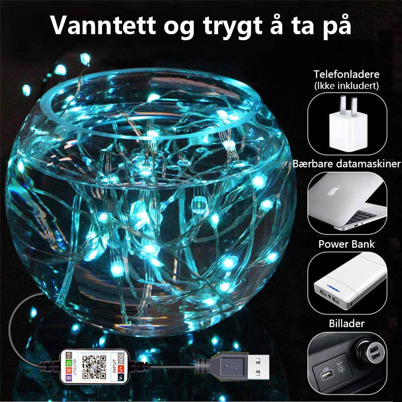 Smart LED Jule-lyslenke - Programmerbar &amp; App-styrt