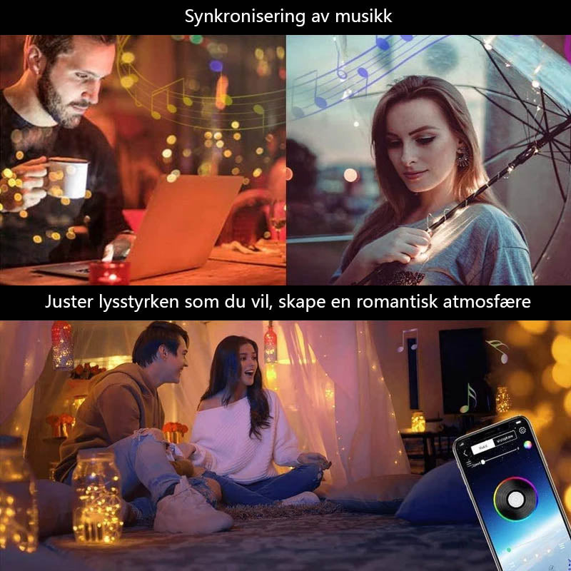 Smart LED Jule-lyslenke - Programmerbar &amp; App-styrt