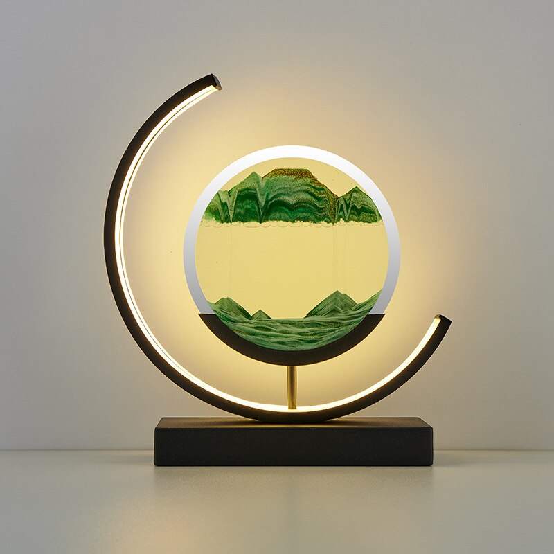 Quicksand-bordslampa - Unik, avslappende 3D-sandmaleri