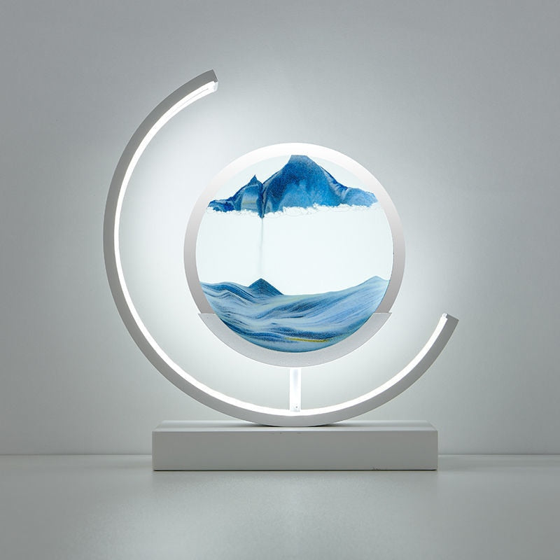 Quicksand-bordslampa - Unik, avslappende 3D-sandmaleri