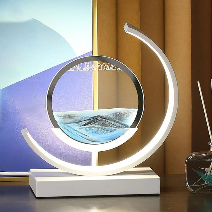 Quicksand-bordslampa - Unik, avslappende 3D-sandmaleri