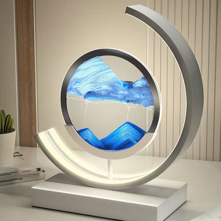 Quicksand-bordslampa - Unik, avslappende 3D-sandmaleri