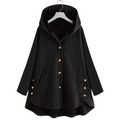 Dam Vinterjacka – Quiltad, Oversized med Huva och Asymmetrisk Kant