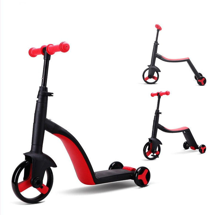 3-i-1 Barnescooter: Balans-, Trehjulssykkel &amp; Sparkesykkel