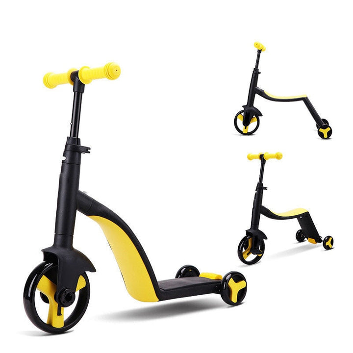 3-i-1 Barnescooter: Balans-, Trehjulssykkel &amp; Sparkesykkel