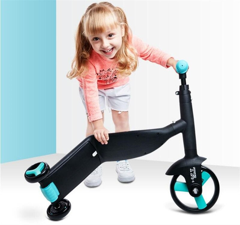 3-i-1 Barnescooter: Balans-, Trehjulssykkel &amp; Sparkesykkel