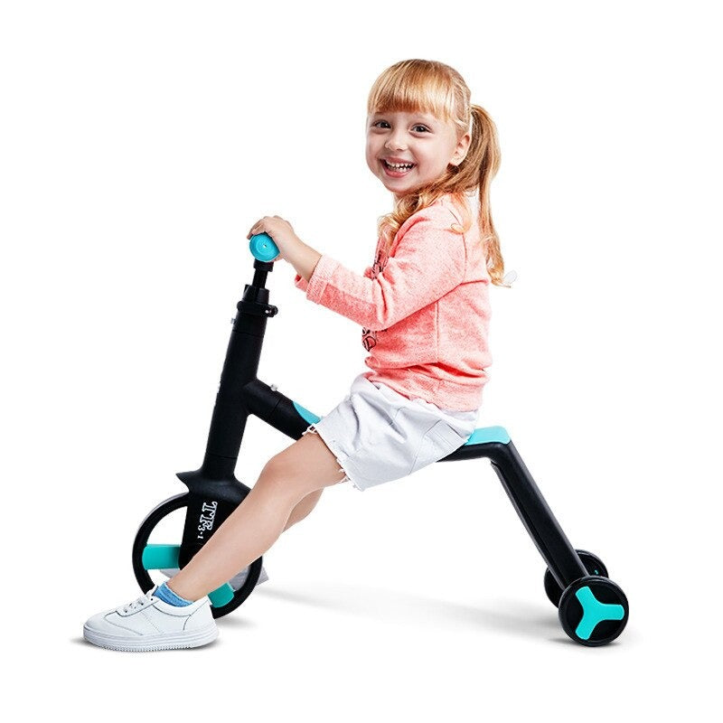 3-i-1 Barnescooter: Balans-, Trehjulssykkel &amp; Sparkesykkel