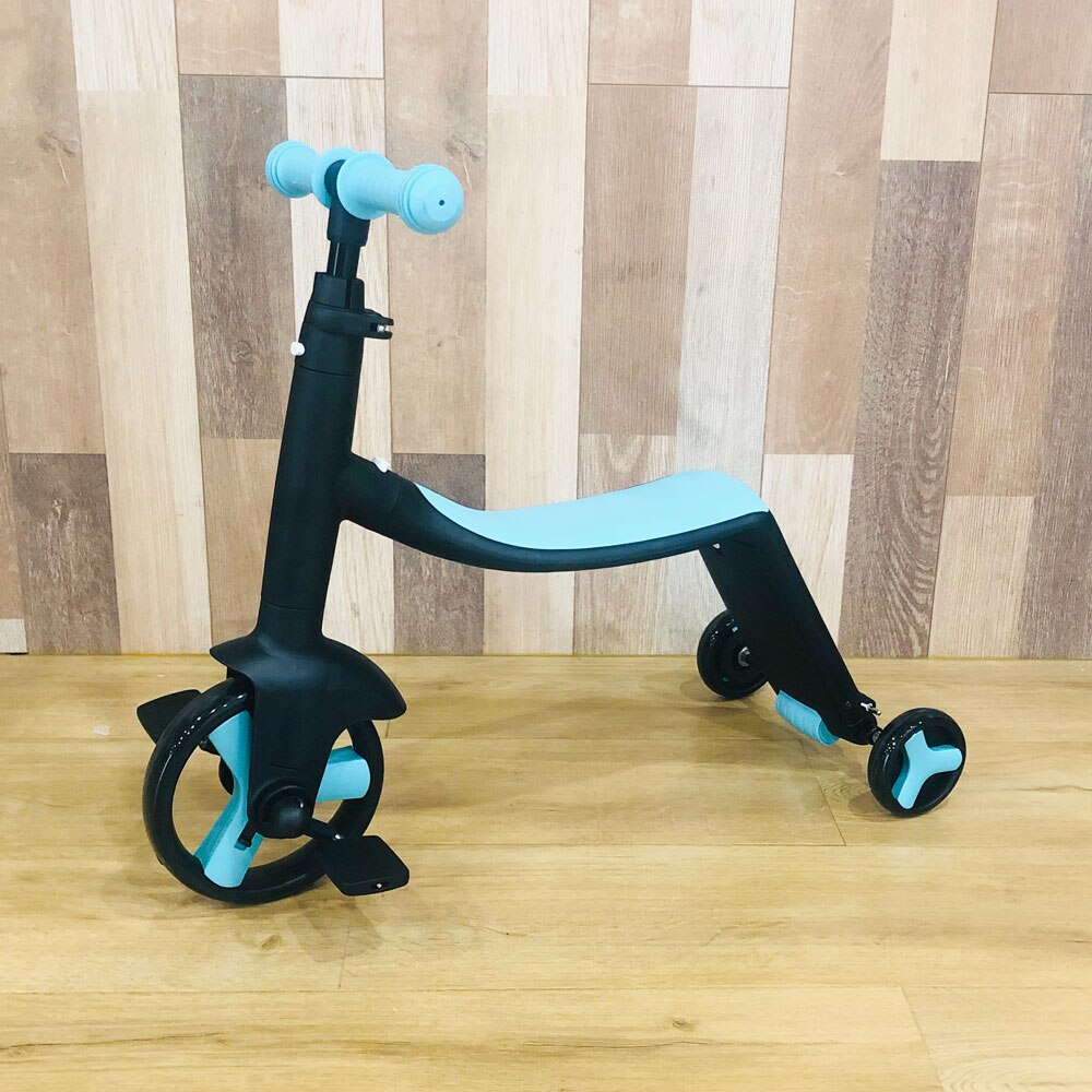 3-i-1 Barnescooter: Balans-, Trehjulssykkel &amp; Sparkesykkel