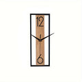 Stilfull Rektangulär Veggklokke – Elegant Trelook för Hemmet