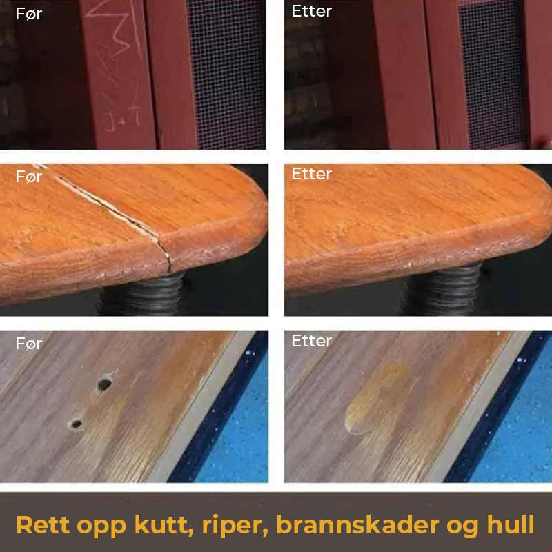 Reparasjonssett för Tregulv och Möbler - Riper och Skador