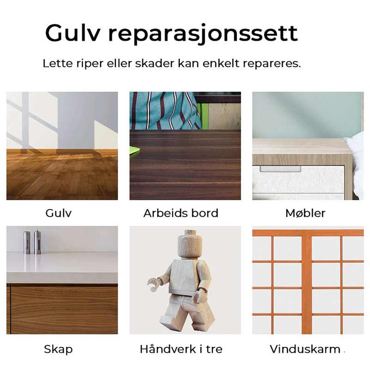 Reparasjonssett för Tregulv och Möbler - Riper och Skador