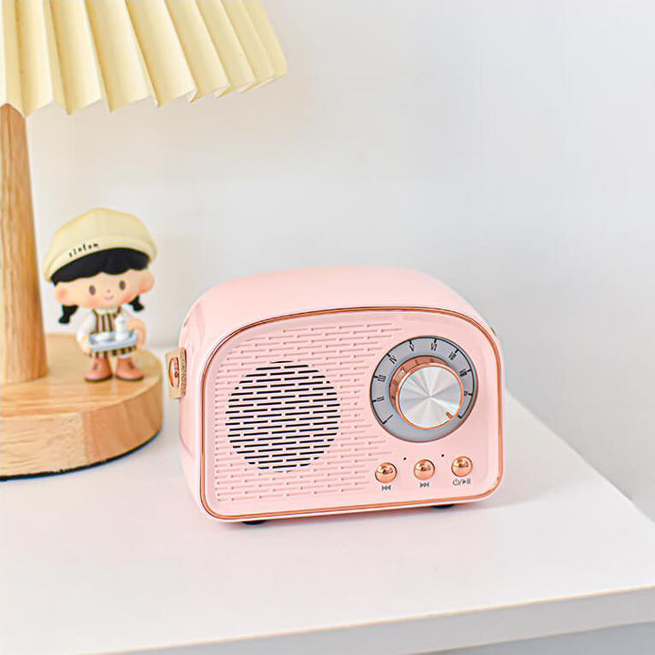 Retro Bluetooth Högttaler med Vintage Design