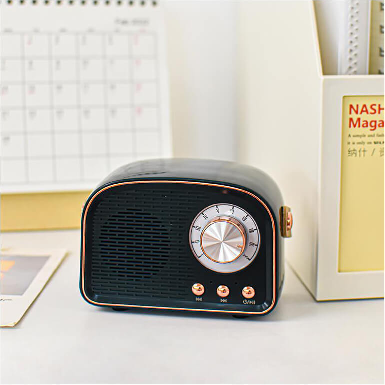 Retro Bluetooth Högttaler med Vintage Design