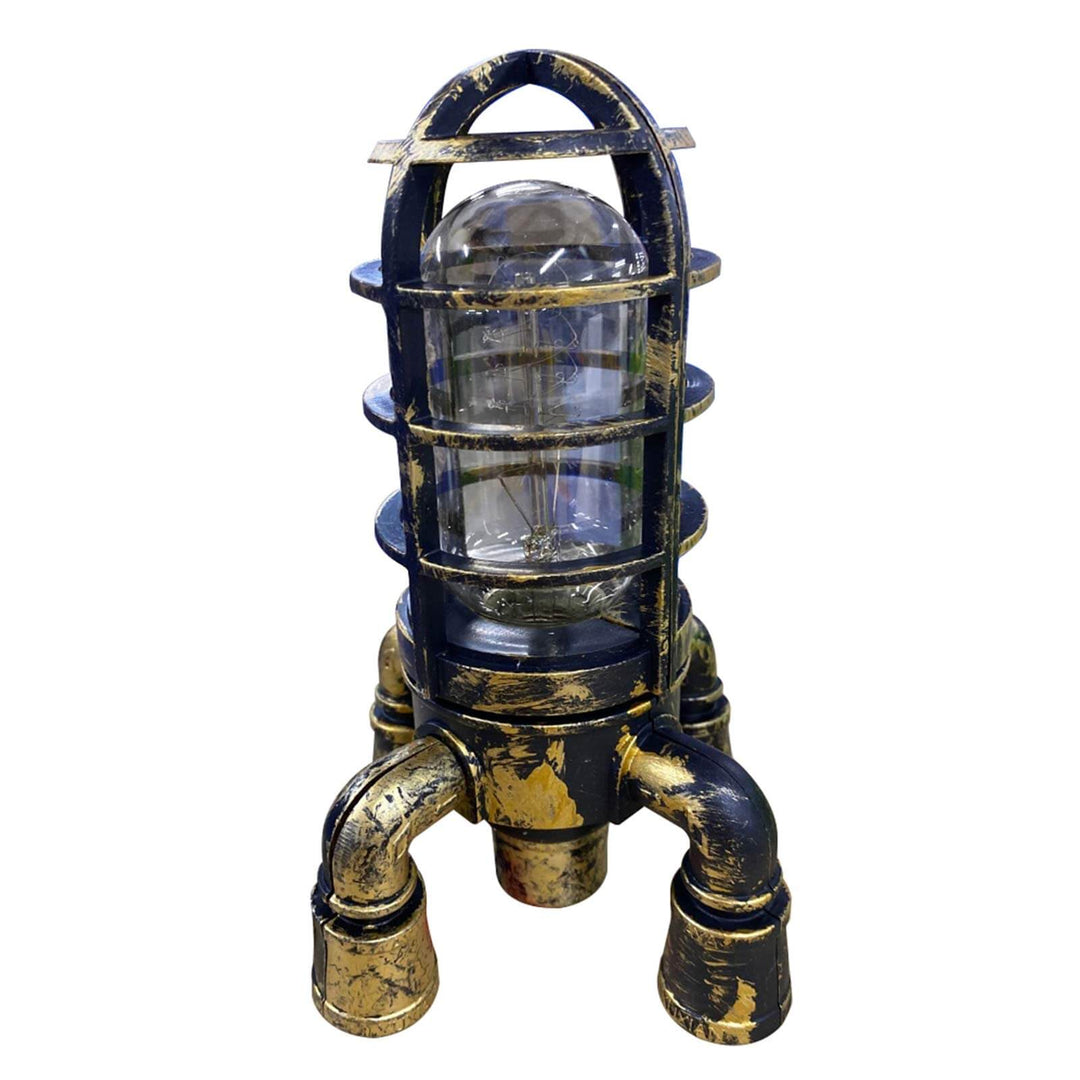 Retro Rakettlampe: Unik Steampunk Dekorasjon med LED Flammeeffekt