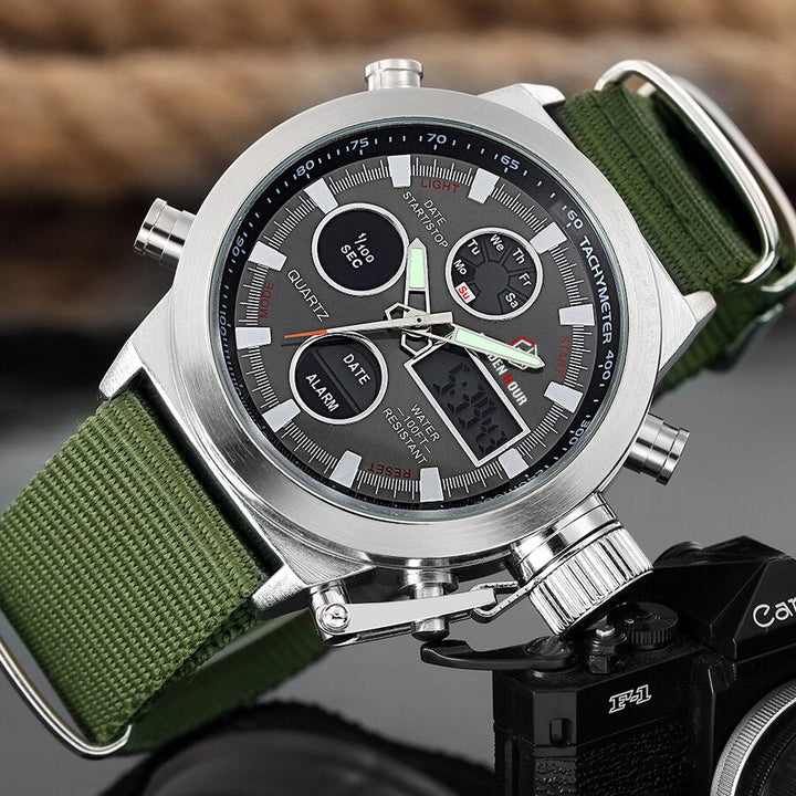 Militärklokke för Män – Robust med Dual Display