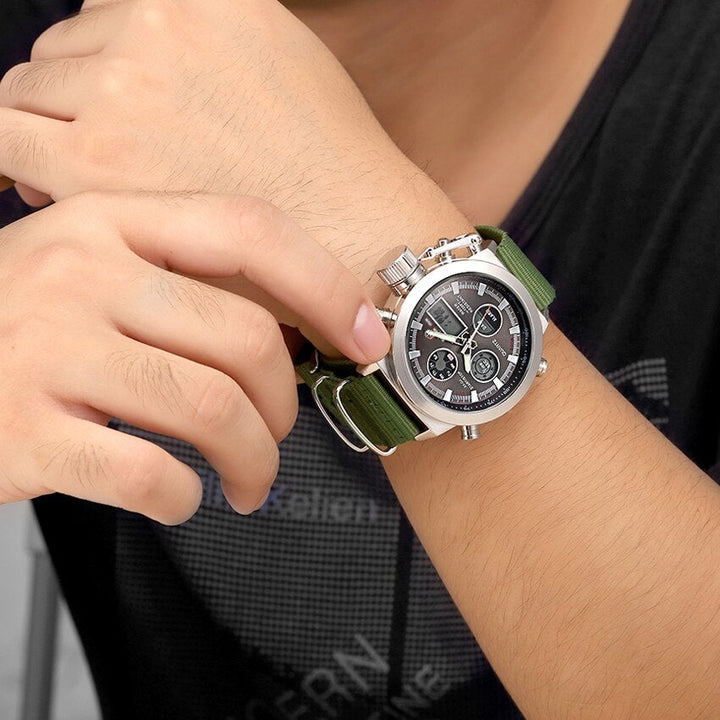 Militärklokke för Män – Robust med Dual Display