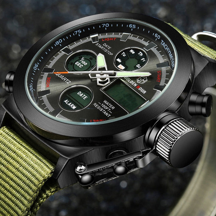 Militärklokke för Män – Robust med Dual Display