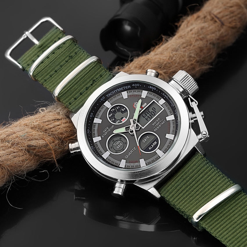 Militärklokke för Män – Robust med Dual Display