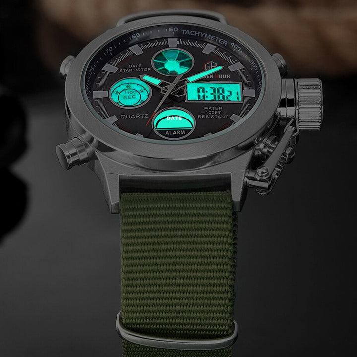 Militärklokke för Män – Robust med Dual Display