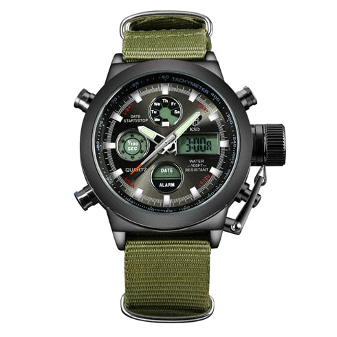 Militärklokke för Män – Robust med Dual Display