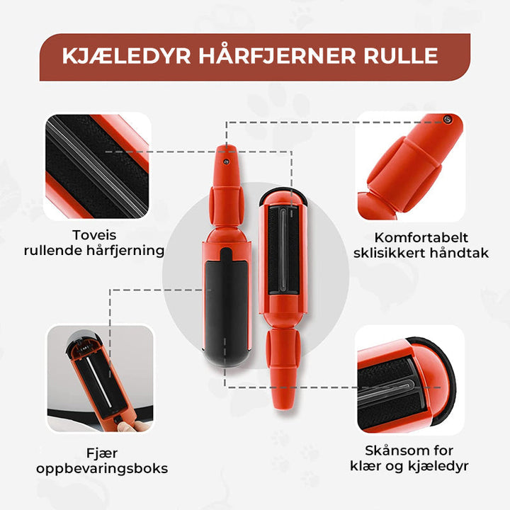 Kjäledyrhårrulle - Effektiv fjerning av dyrepels med gjenbruk