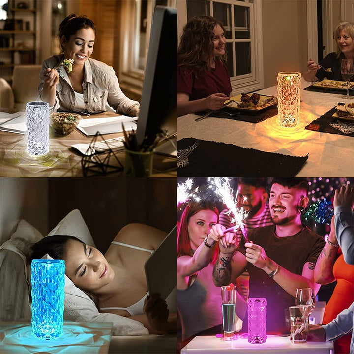 Rose Krystall Projektor Lampa – Magisk Stemningslys för Hemmet