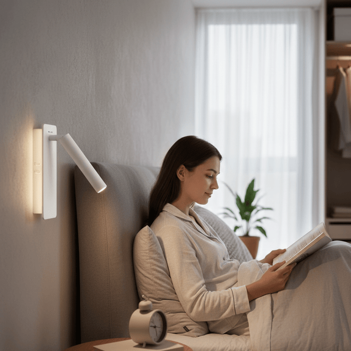 Roterbar LED-lampa för Justerbar Sengebelysning