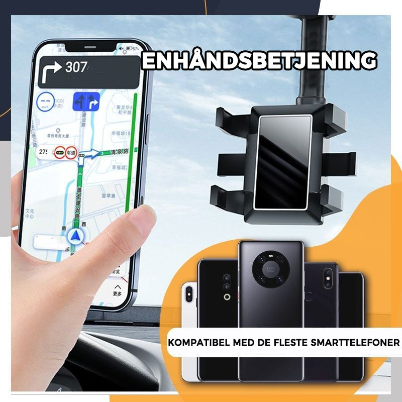 Telefonholder för Bil | Roterbar och Uttrekkbar | 360° Justering