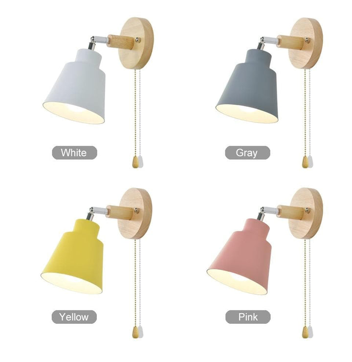Roterbar Vägglampa med Trekkkjedebryter för Flexibel Belysning