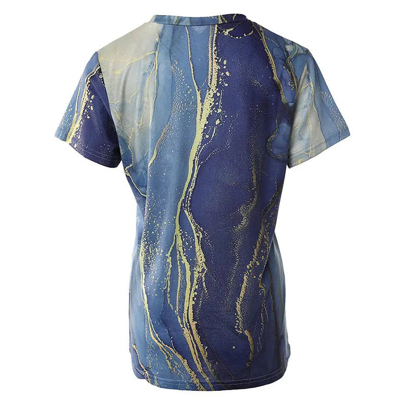 Rund Hals T-skjorta Kvinnor - Blommor &amp; Butterfly Design