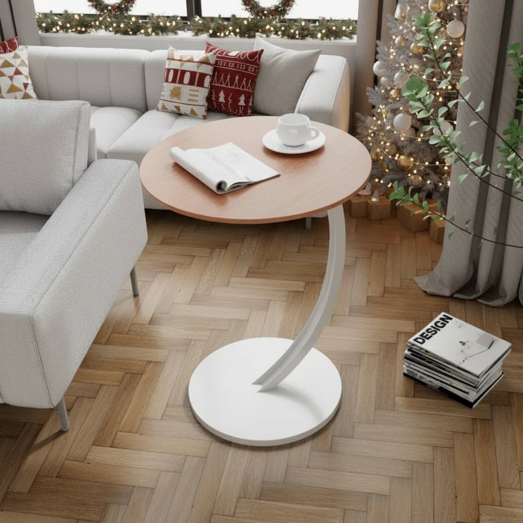 Runt Sidebord – Modern Design för Små Rum och Flexibel Användning
