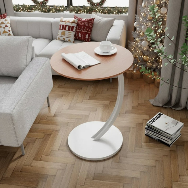Runt Sidebord – Modern Design för Små Rum och Flexibel Användning