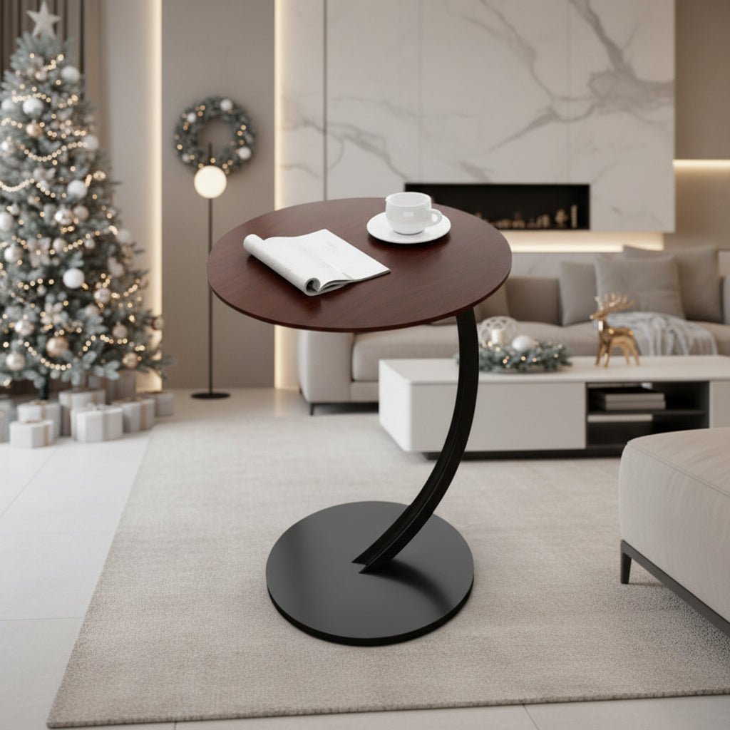 Runt Sidebord – Modern Design för Små Rum och Flexibel Användning