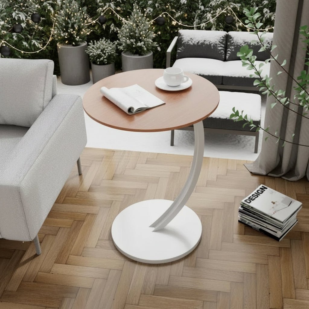 Runt Sidebord – Modern Design för Små Rum och Flexibel Användning