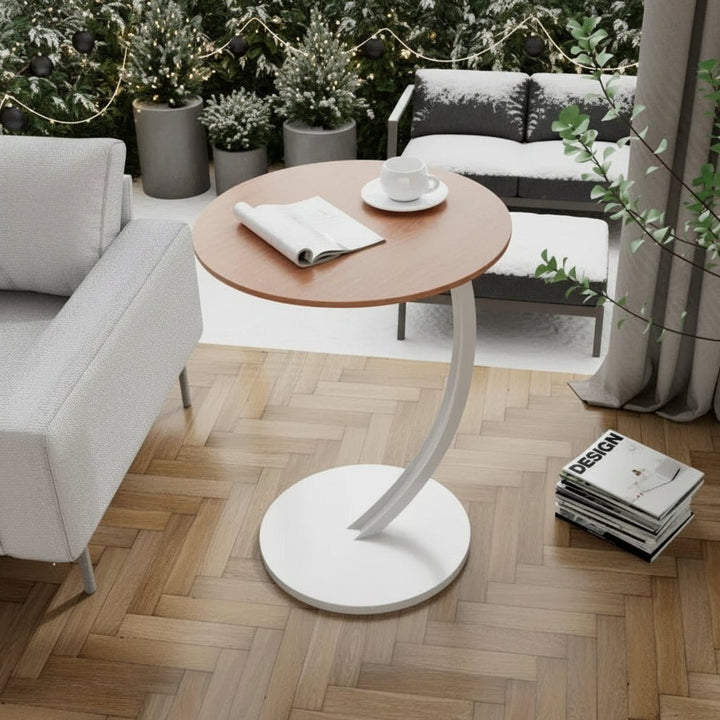 Runt Sidebord – Modern Design för Små Rum och Flexibel Användning