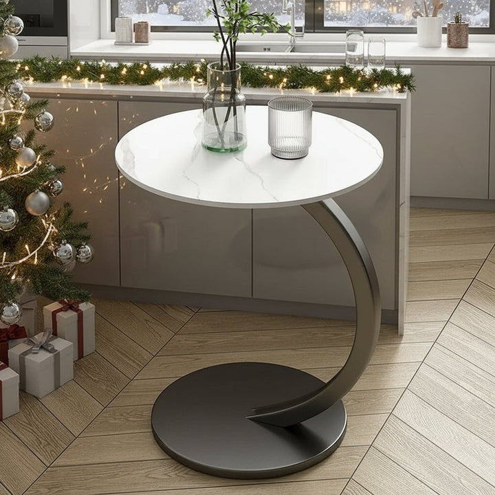Runt Sidebord – Modern Design för Små Rum och Flexibel Användning