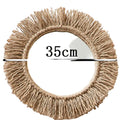Dekorativt Veggspeil i Boho Stil med Hampetau