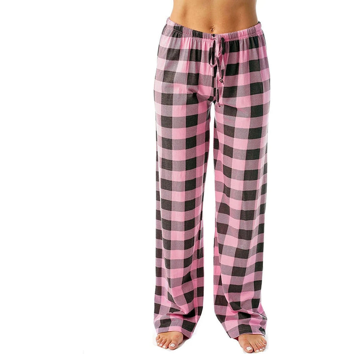 Rutig pyjamasbukser för kvinnor – Varm och snygg komfort