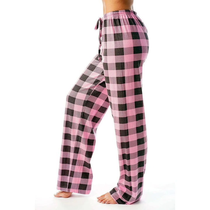 Rutig pyjamasbukser för kvinnor – Varm och snygg komfort