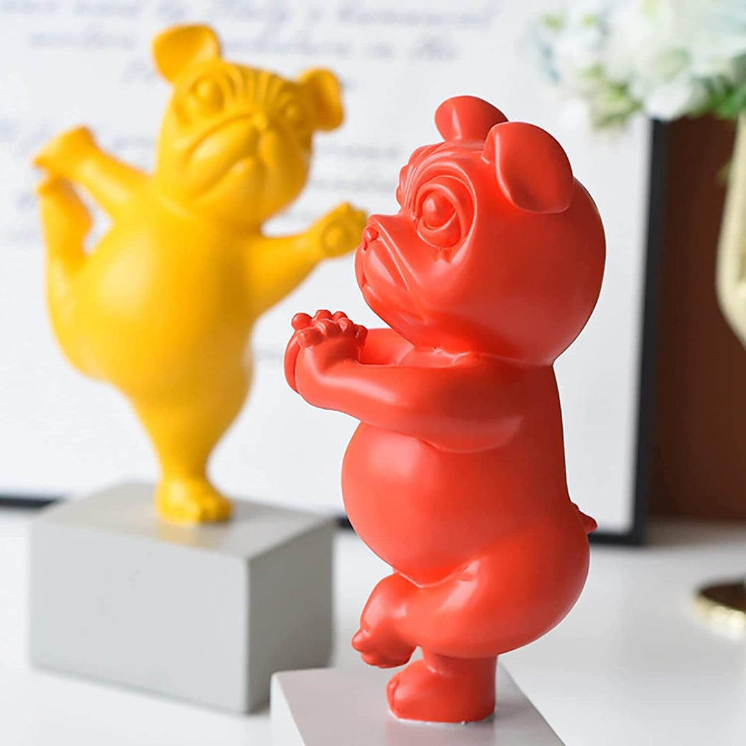Yoga Bulldog Figur för Hjemmedekorasjon