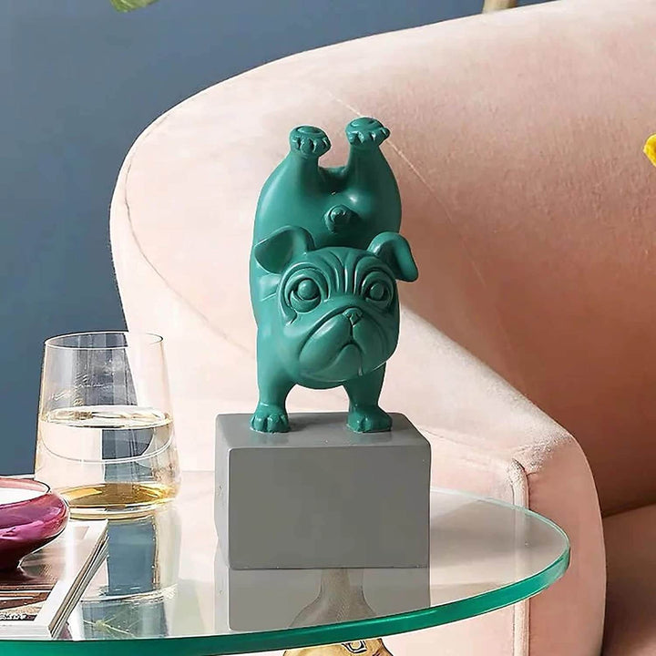 Yoga Bulldog Figur för Hjemmedekorasjon