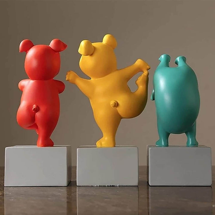Yoga Bulldog Figur för Hjemmedekorasjon