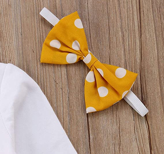 Baby Flicka Romper Set med Tryck