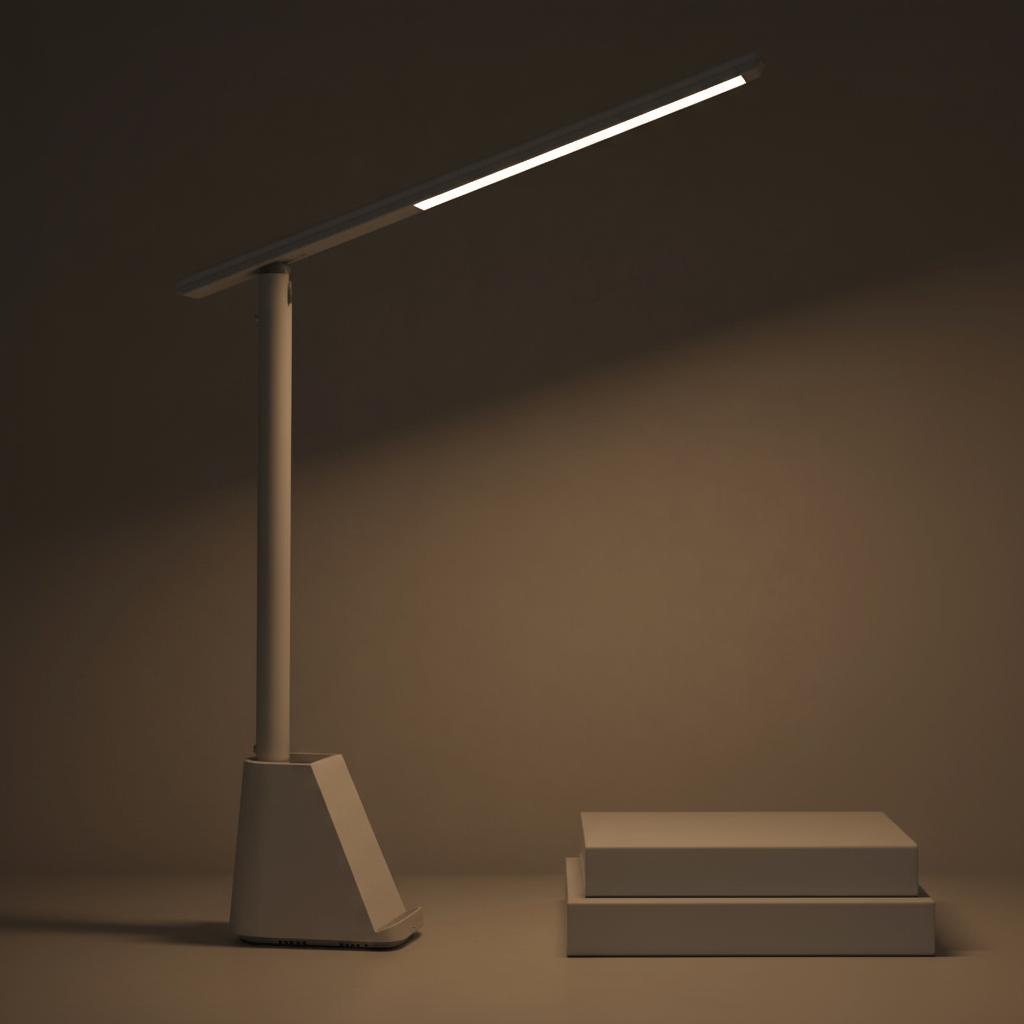 Sammenleggbar LED Bordslampa med Dimming – Idealisk för Hjemmekontoret
